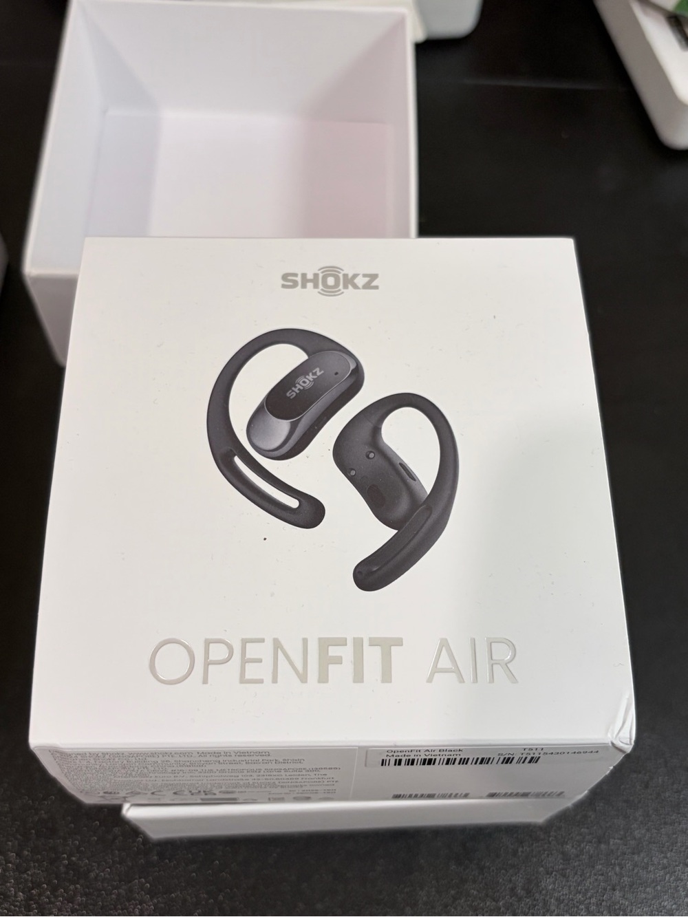 Shokz OpenFit Air Wireless Ear-Hook Headphones — Black